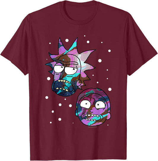 Rick and Morty Space Heads T-Shirt - T-Shirt | Maroon