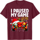 Video Game Controller Christmas Santa Hat Gamer Xmas Boys T-Shirt - T-Shirt | Maroon