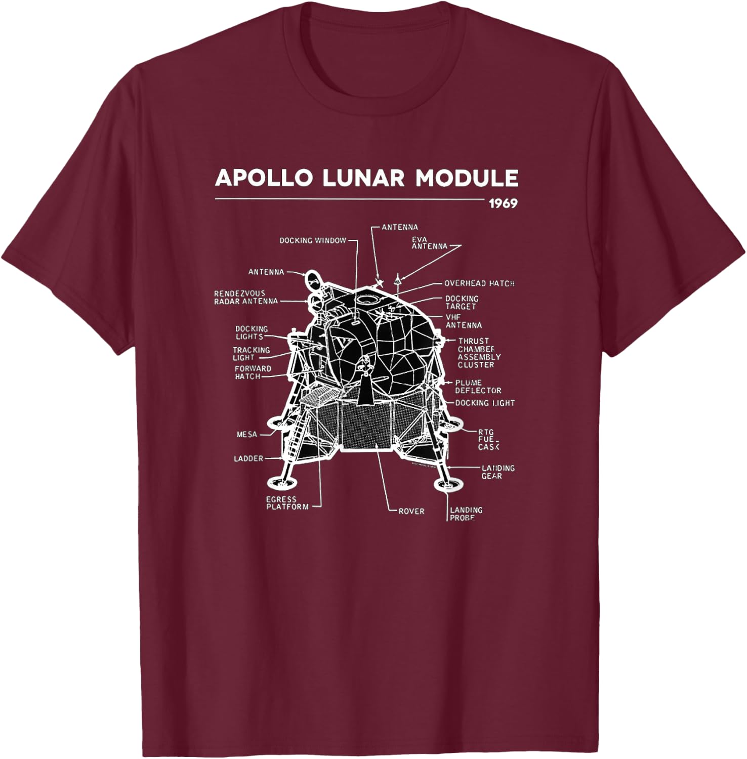 Moon Landing Ferry First Moon Landing 1969 T-Shirt - T-Shirt | Maroon