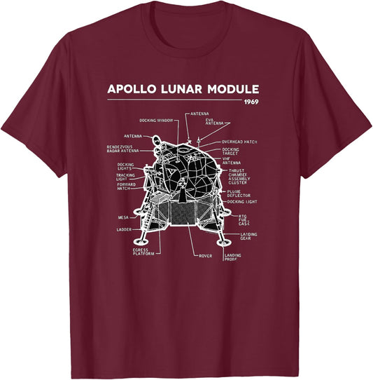 Moon Landing Ferry First Moon Landing 1969 T-Shirt - T-Shirt | Maroon