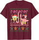 Spongebob SquarePants & Patrick Holiday Sweater T-Shirt - T-Shirt | Maroon