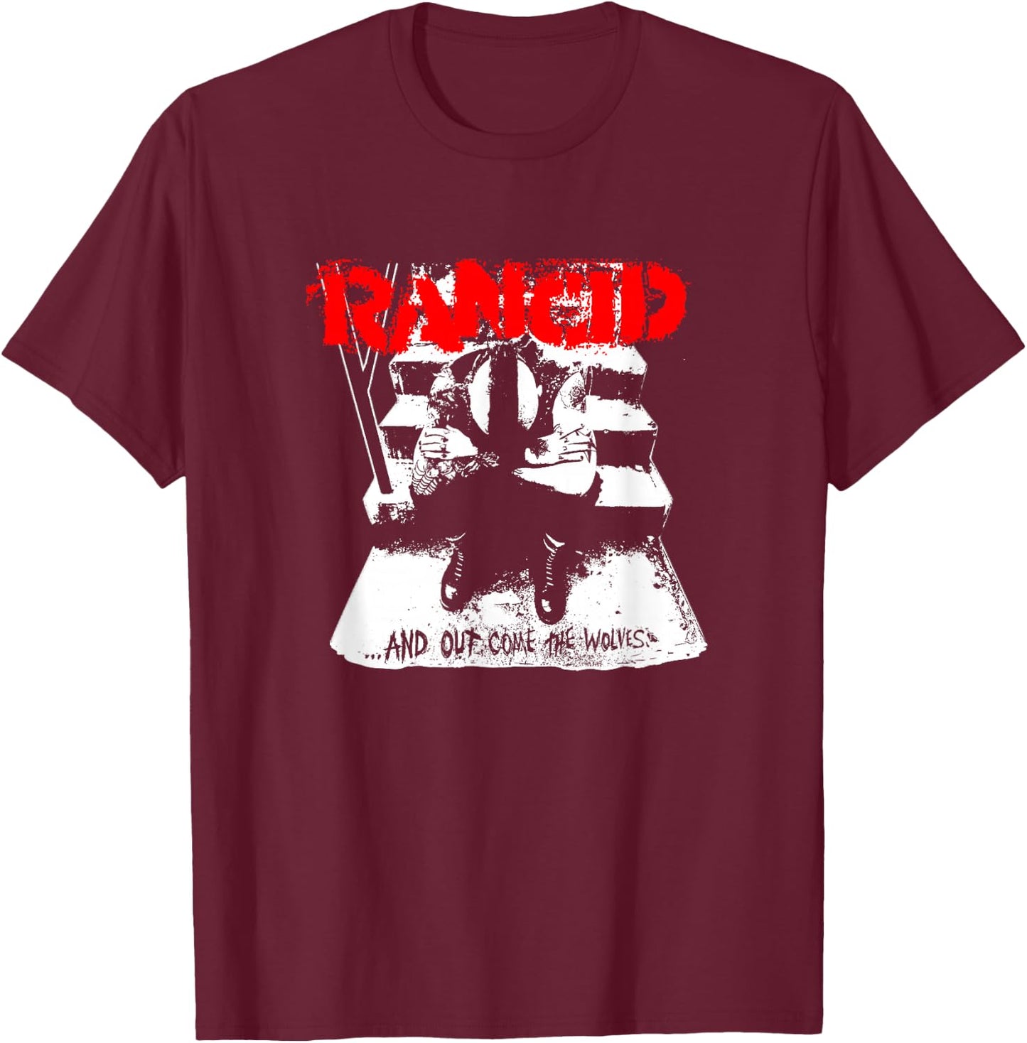 Rancid - Official Merchandise - And Out Come The Wolves T-Shirt - T-Shirt | Maroon