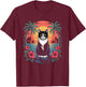 Tuxedo Cat Hawaiian Summer Tropical Beach Vacation Graphic T-Shirt - T-Shirt | Maroon