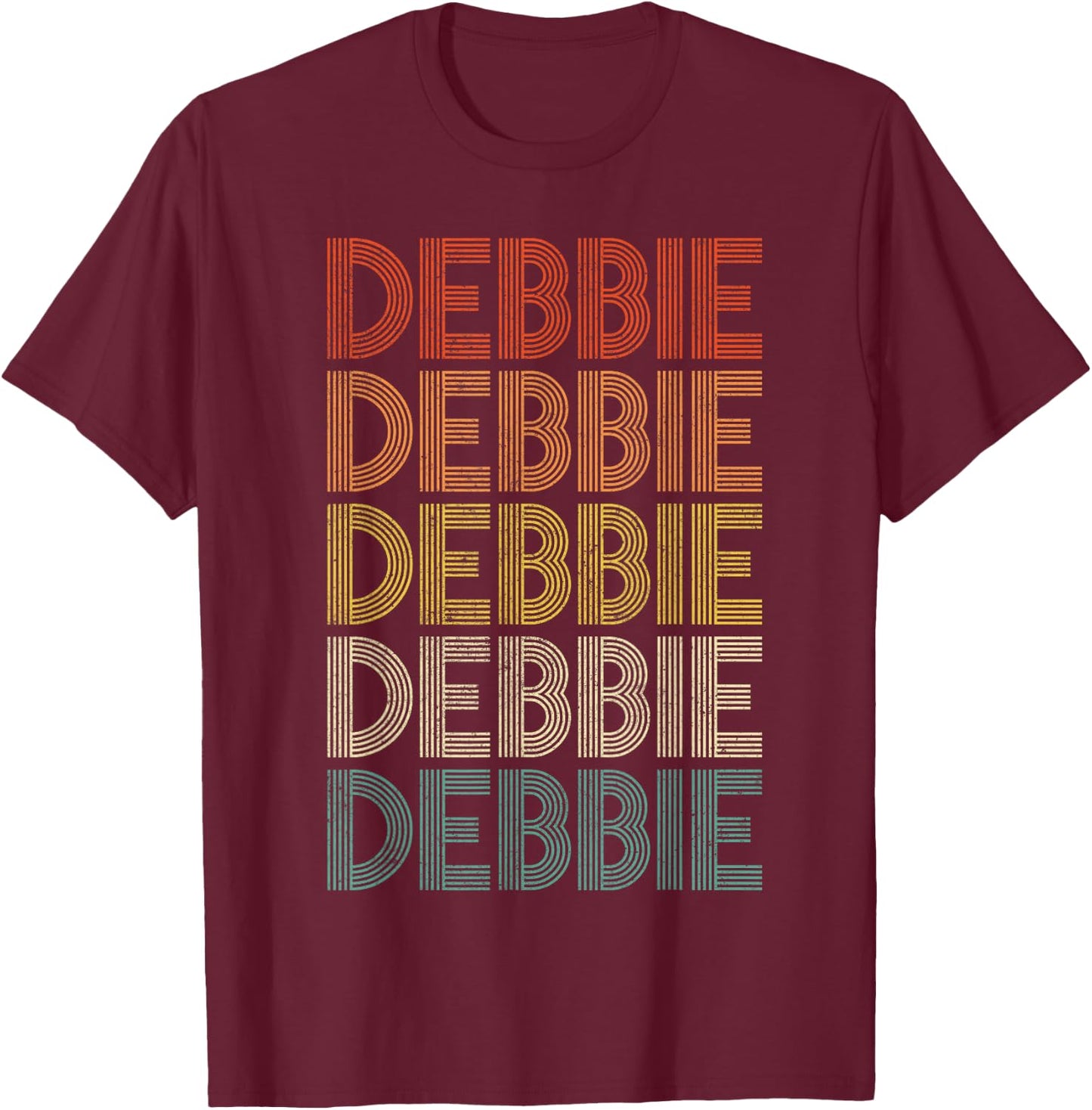 Debbie Vintage Retro T-Shirt - T-Shirt | Maroon