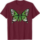 Mental Health Awareness Green Ribbon Butterfly T-Shirt - T-Shirt | Maroon