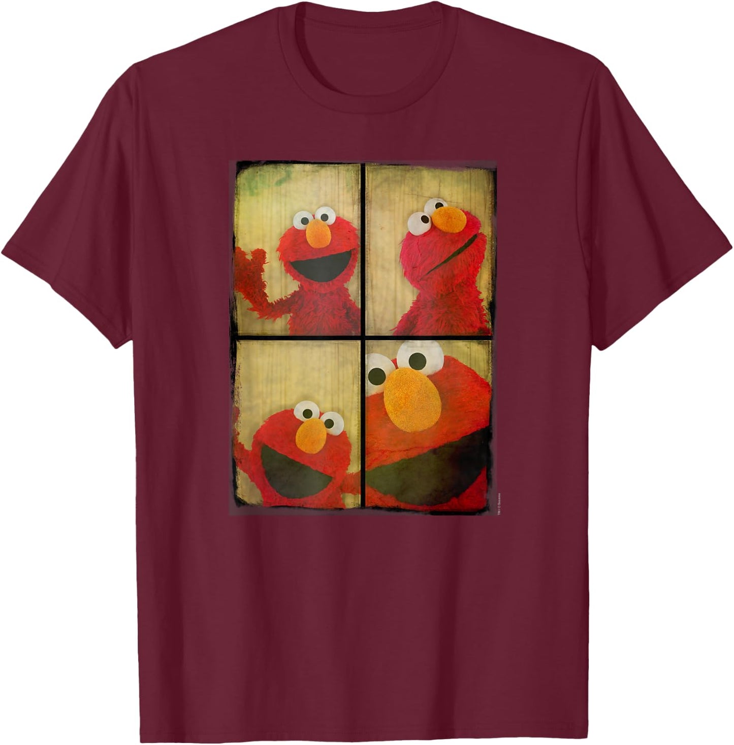 Sesame Street Photo Booth Elmo T-Shirt - T-Shirt | Maroon