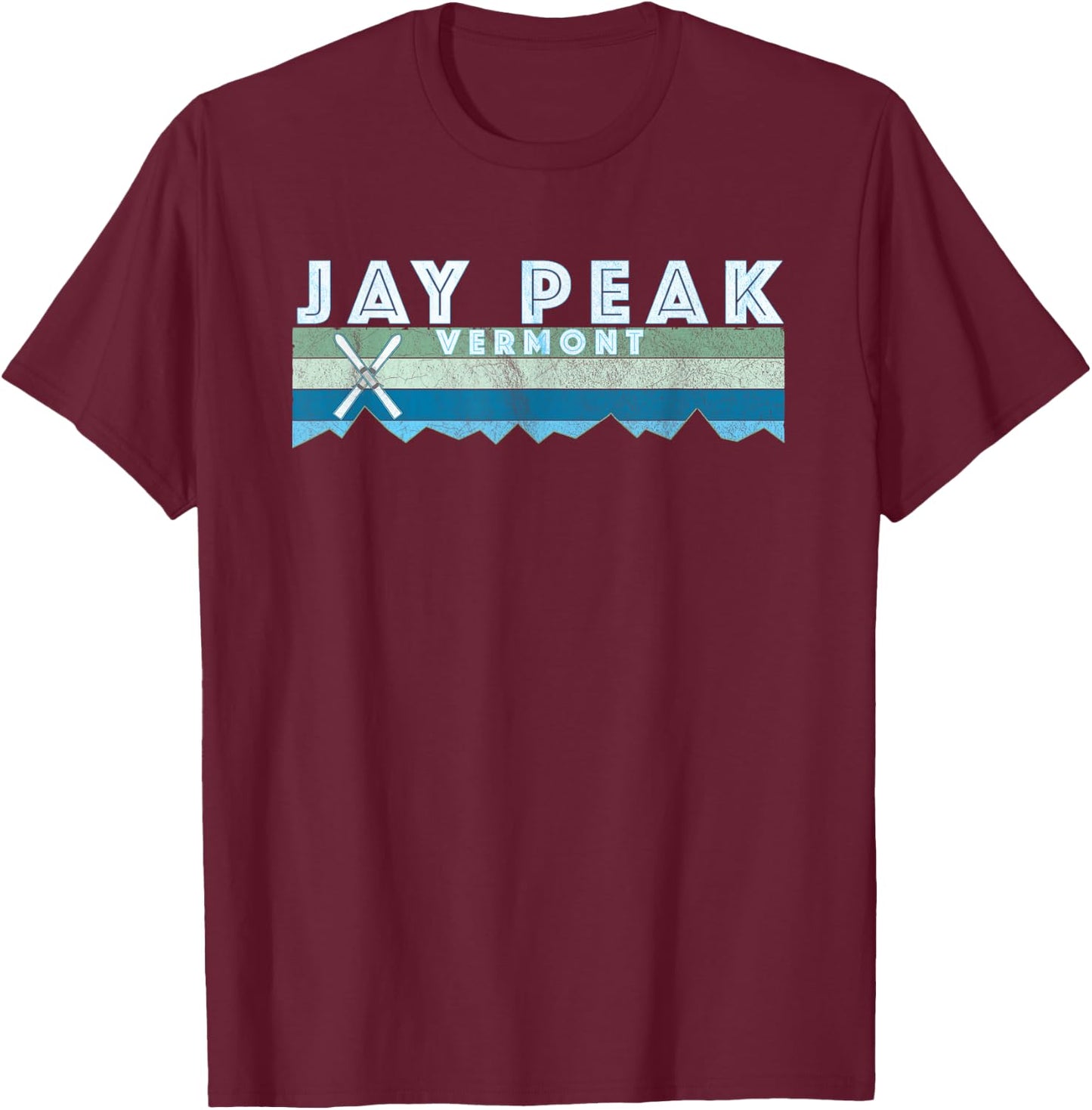 Jay Peak Vermont Ski T Shirt/Retro Vintage Jay Peak Shirt T-Shirt - T-Shirt | Maroon