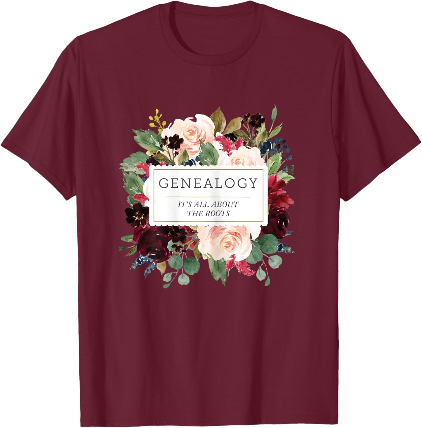 Genealogy Gift Genealogist Gift Ladies Family Research T-Shirt - T-Shirt | Maroon
