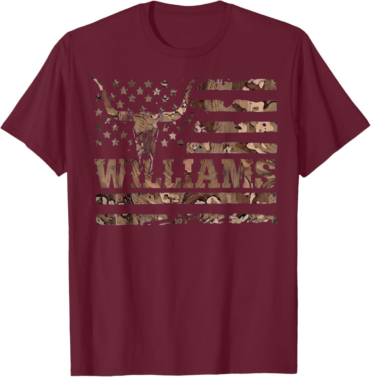 Vintage Williams Name Funny USA Gifts Women Kids T-Shirt - T-Shirt | Maroon