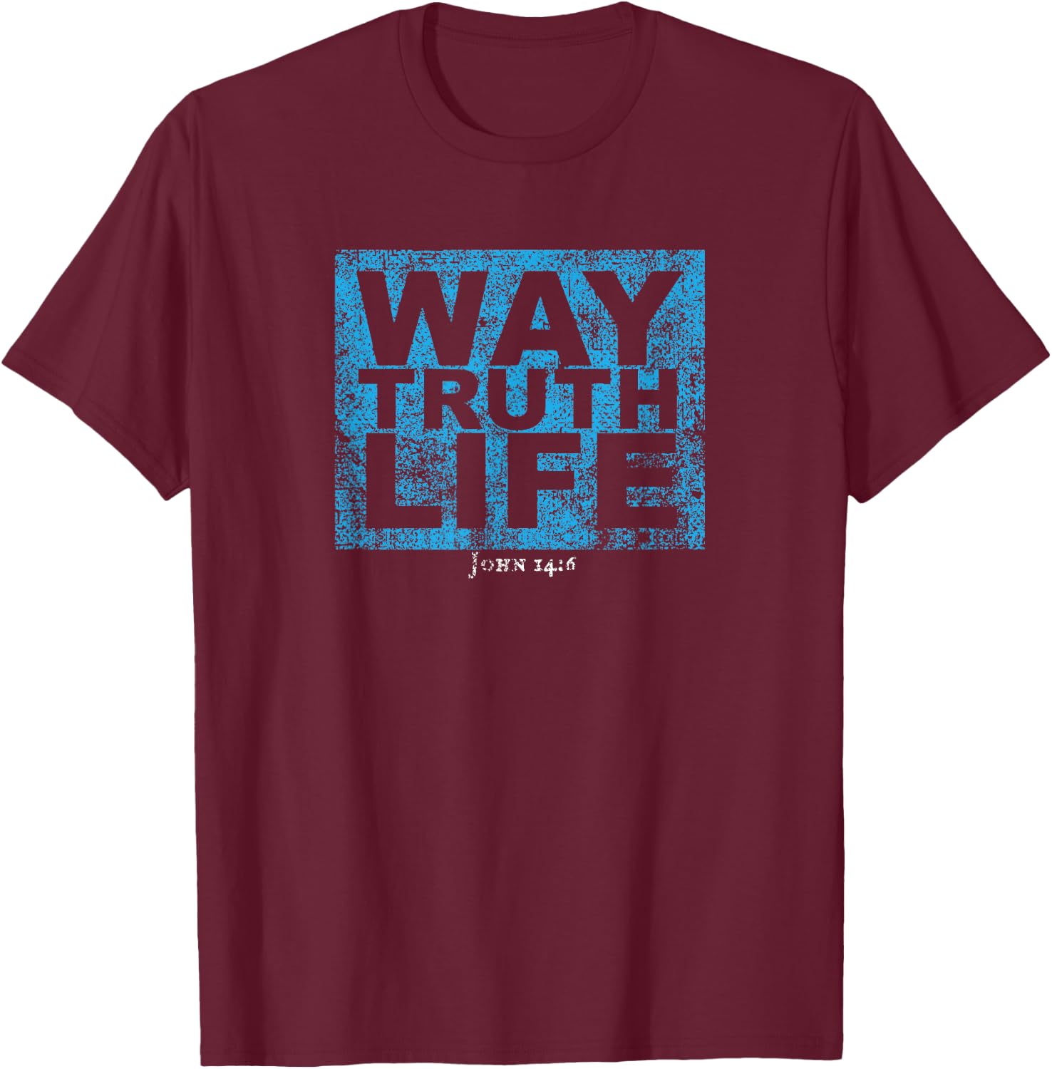Way Truth Life Jesus T-Shirt - T-Shirt | Maroon