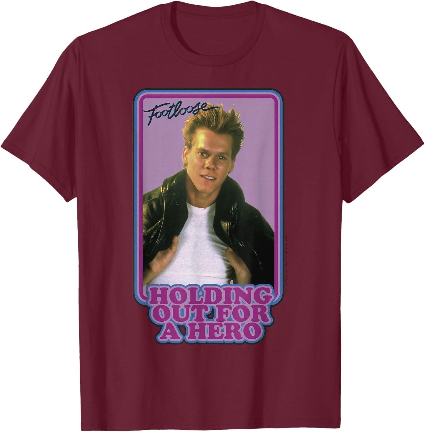 Footloose Ren McCormack Holding Out For A Hero Portrait T-Shirt - T-Shirt | Maroon