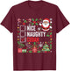Nice Naughty Cuban Christmas Santa Claus Cuba T-Shirt - T-Shirt | Maroon