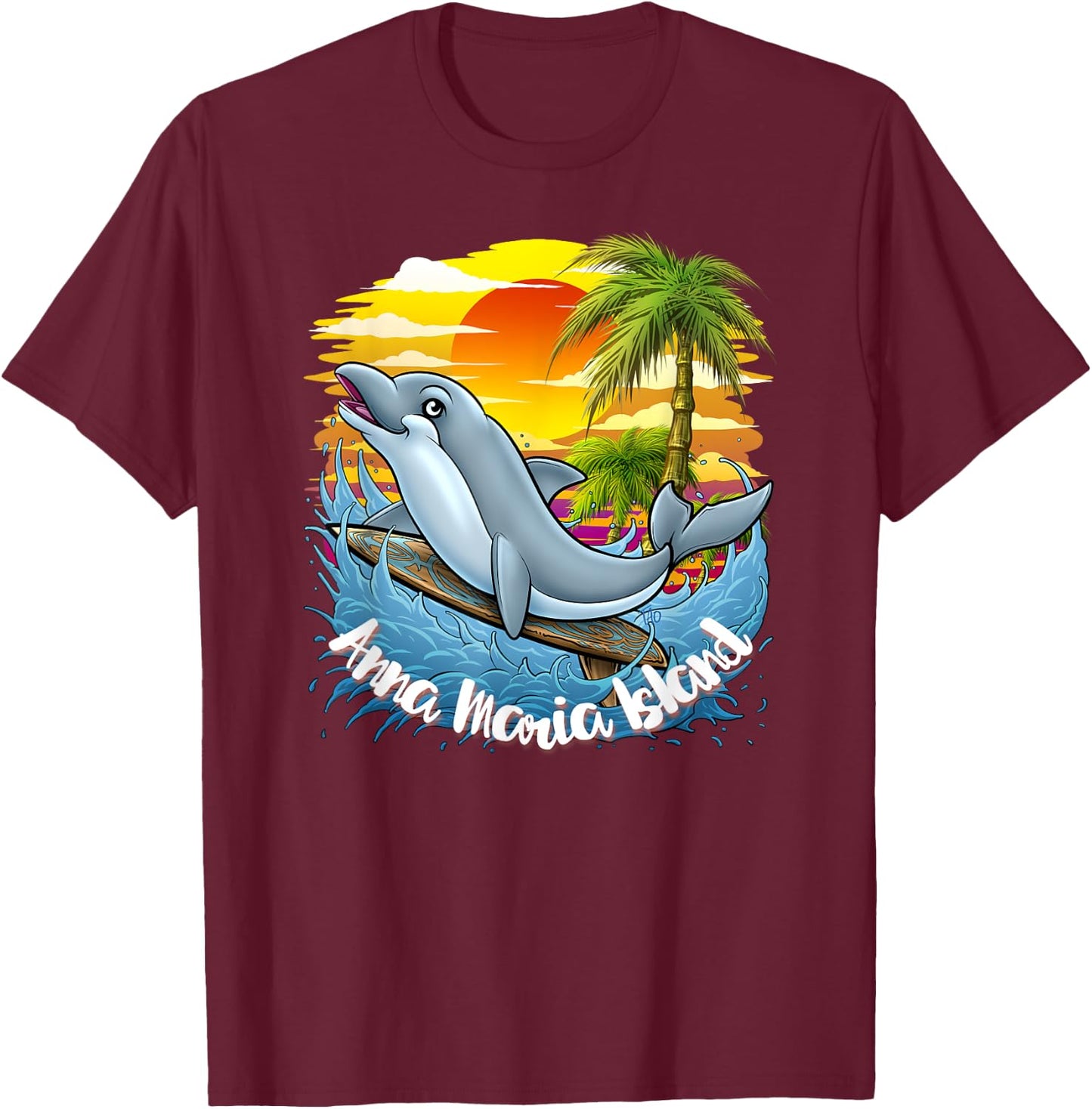 Anna Maria Island Beach Shirt Spring Break Florida T-Shirt - T-Shirt | Maroon