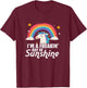 I'm A Freaking Ray Of Sunshine Shirt | Funny Unicorn Gift T-Shirt - T-Shirt | Maroon