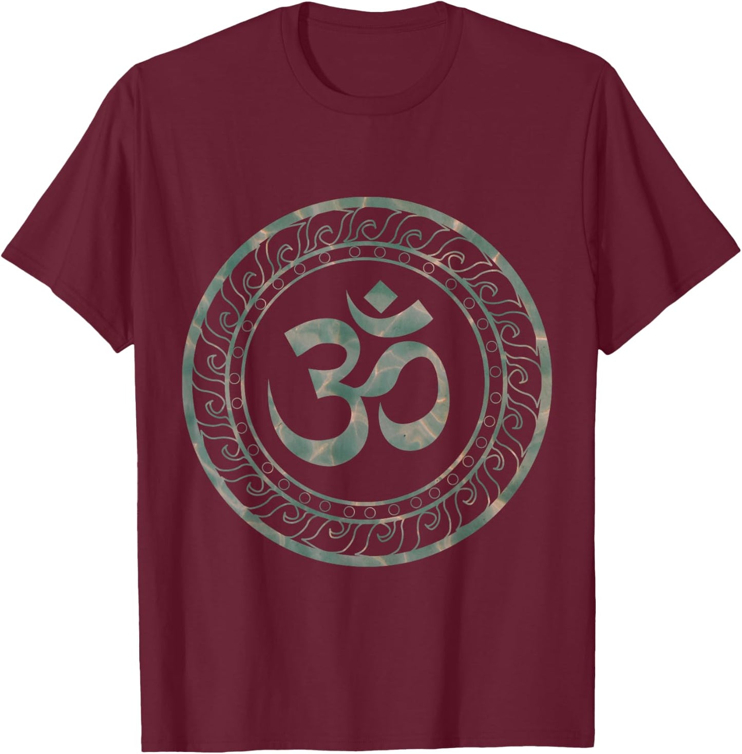 Om Ohm Aum Symbol Spiritual Yoga T-Shirt - T-Shirt | Maroon