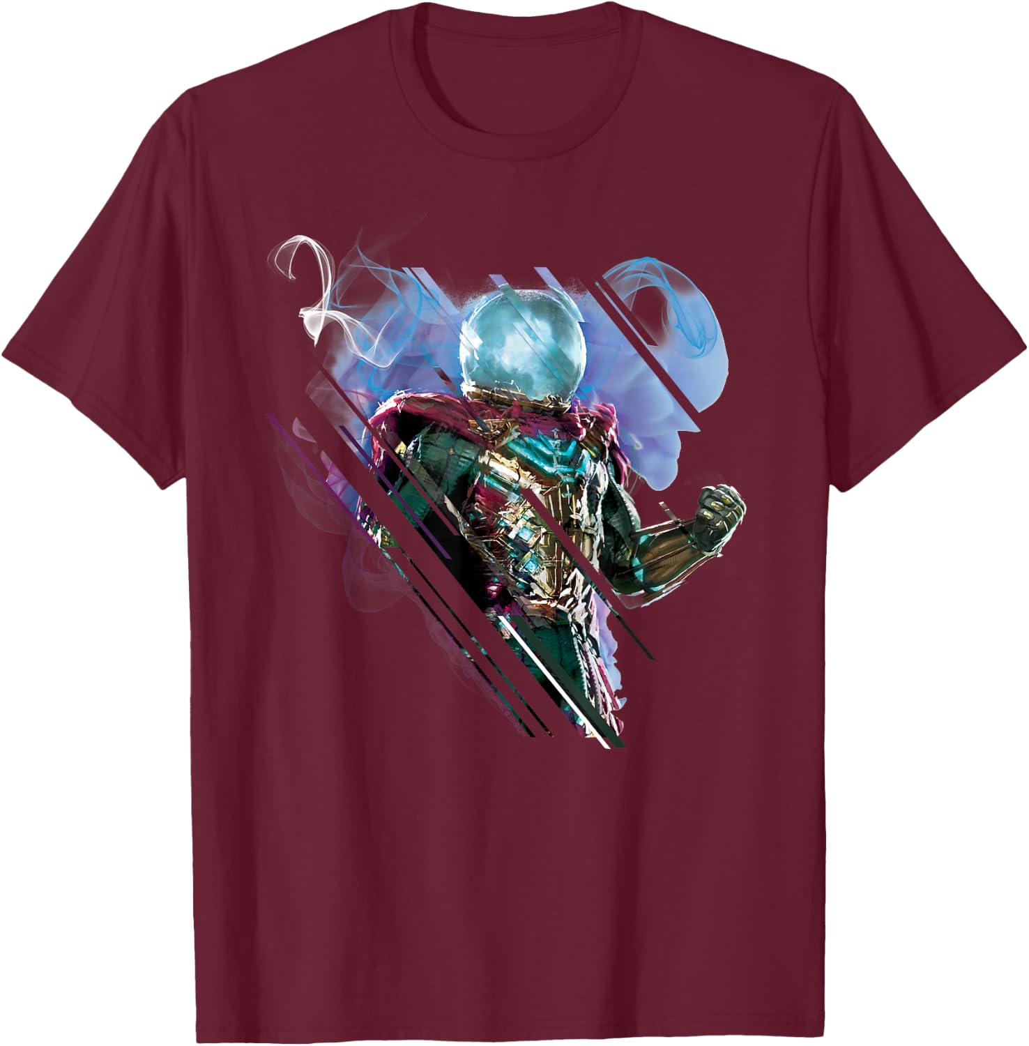 Marvel Spider-Man: Far From Home Mysterio Power T-Shirt - T-Shirt | Maroon