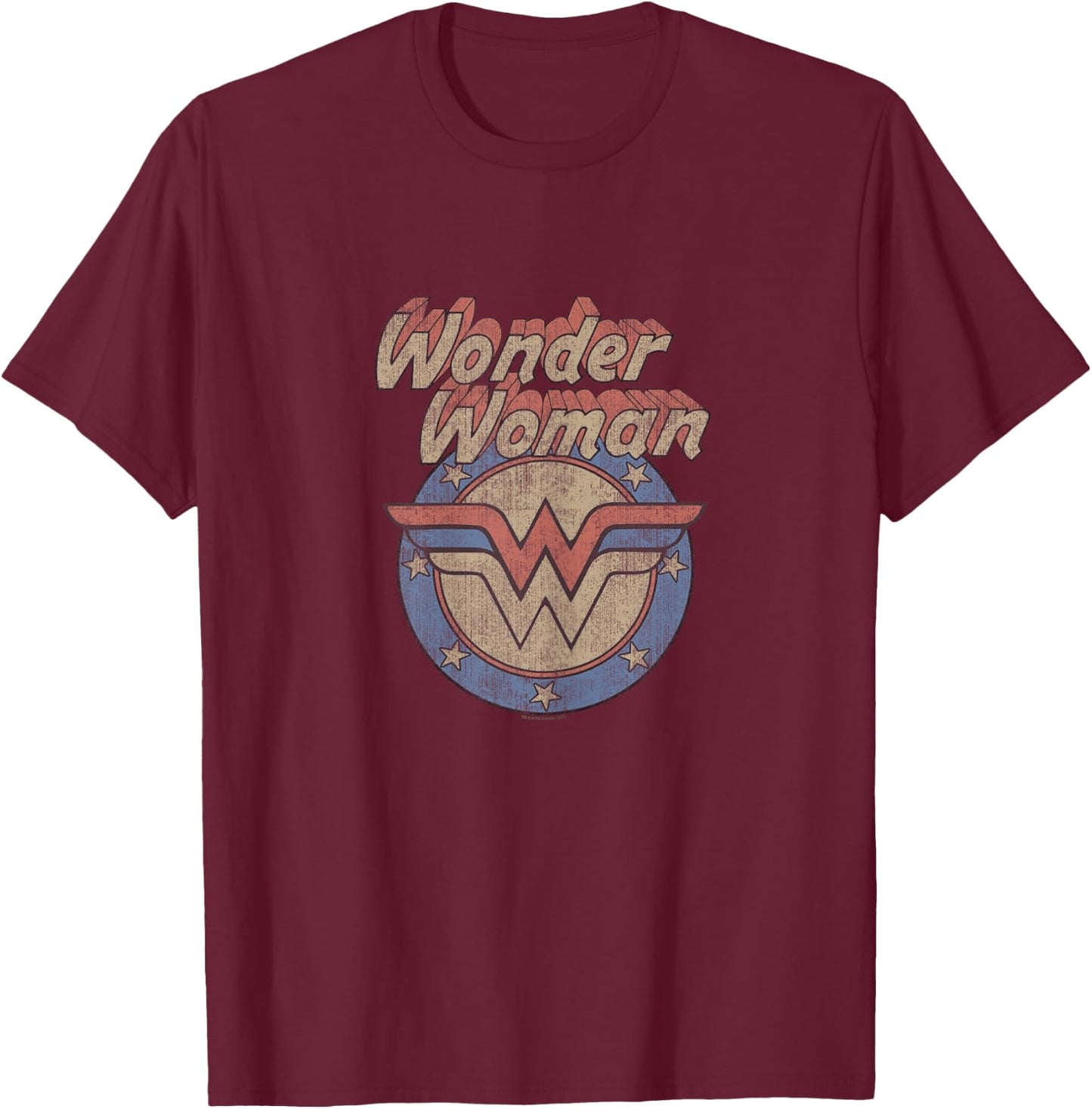 Wonder Woman Faded Wonder T-Shirt - T-Shirt | Maroon
