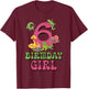 6th Birthday Girl Lizard Reptile 6 Year Old Birthday Party T-Shirt - T-Shirt | Maroon