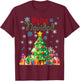Cute Feliz Navidad Christmas Tree T-Shirt - T-Shirt | Maroon