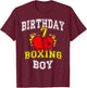7th Birthday Boy Shirt - Boxing 7 years old kid T-Shirt - T-Shirt | Maroon