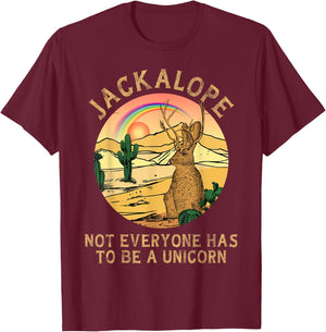 Jackrabbit Everyone Has To Be A Unicorn Rainbow Jackalope T T-Shirt - T-Shirt | Maroon