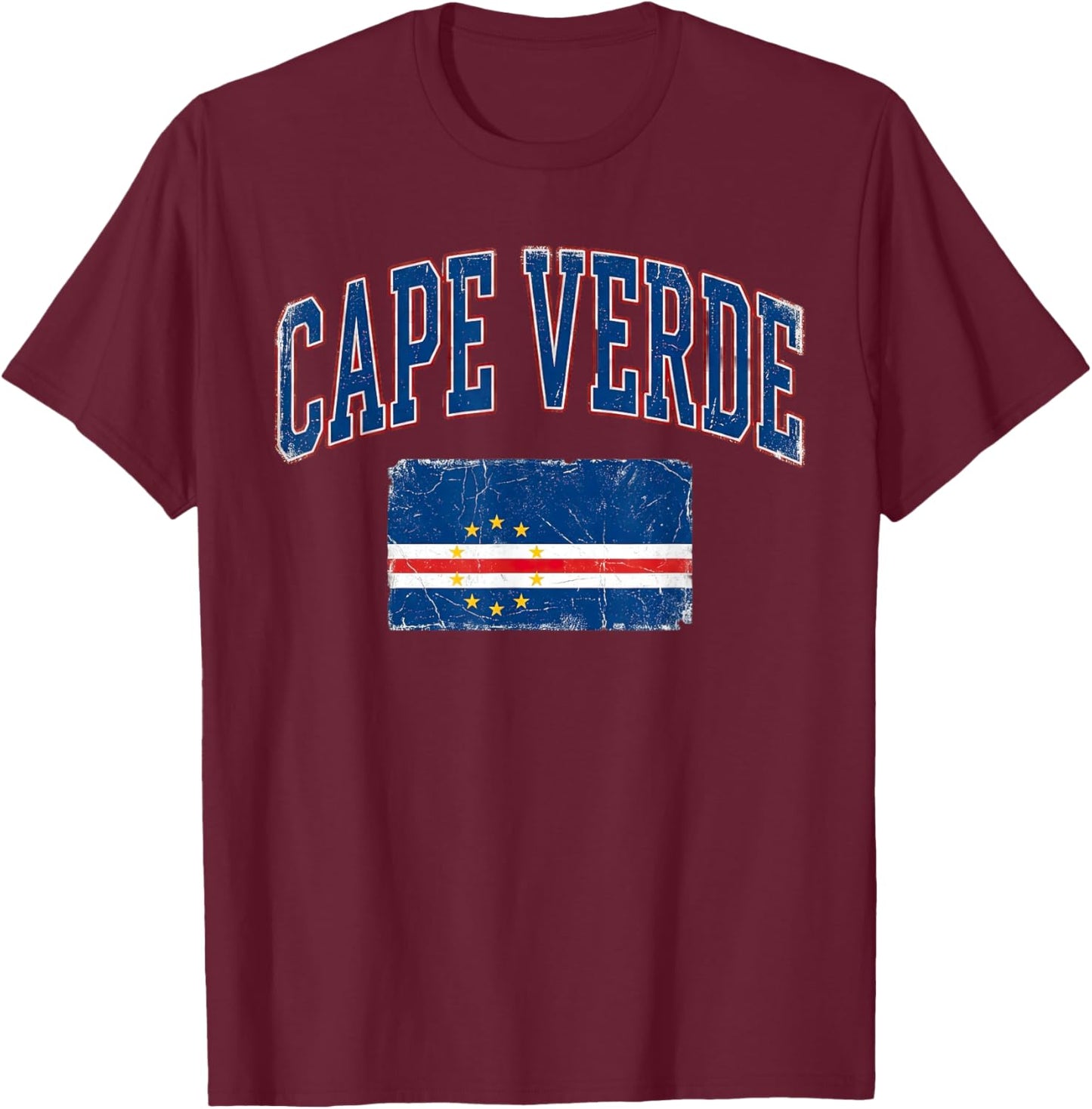 Cape Verde Souvenir Cape Verdean Travel Graphic T-Shirt - T-Shirt | Maroon