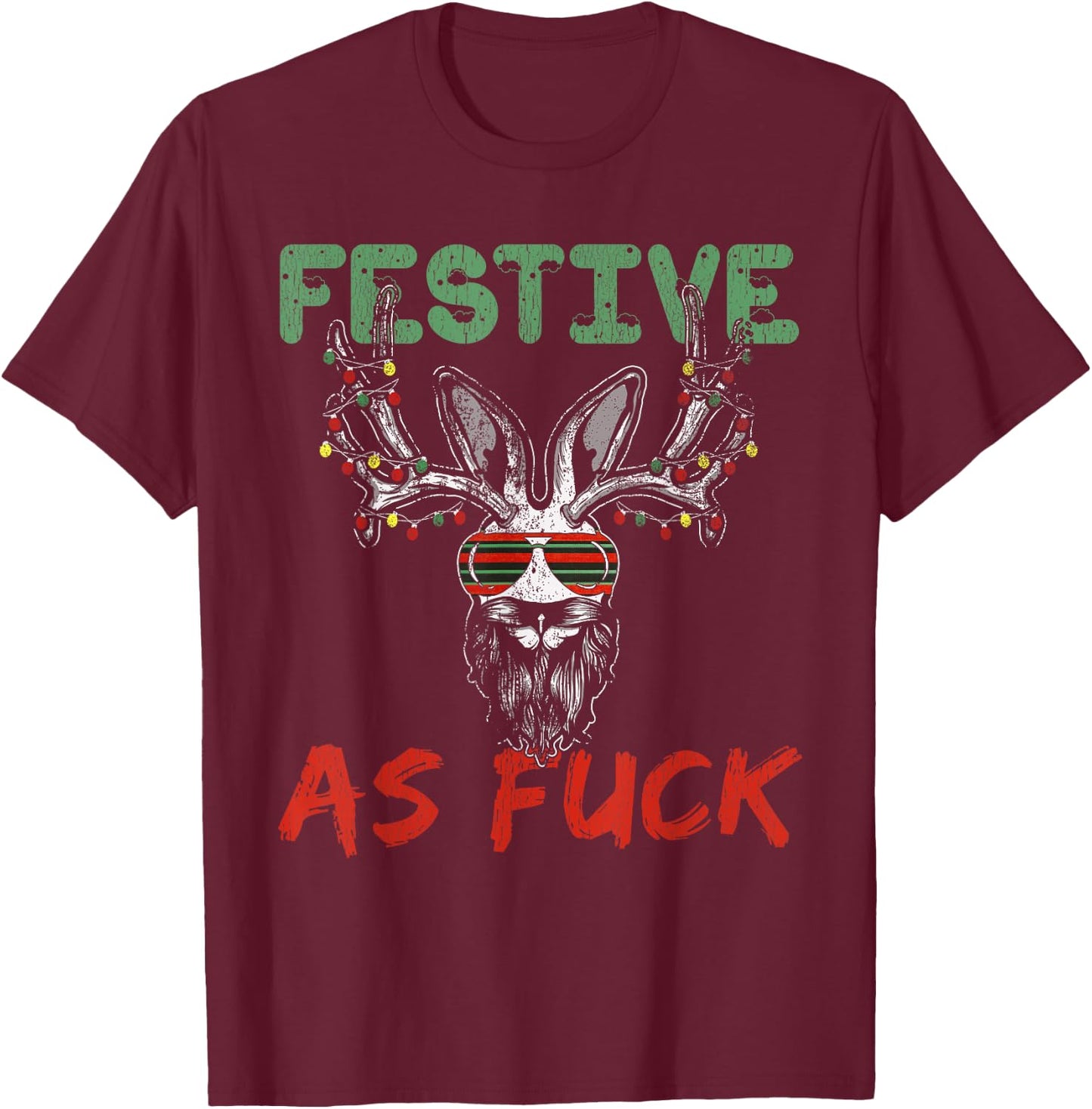 Dirty Christmas shirt - festive as fuck vintage holiday T-Shirt - T-Shirt | Maroon