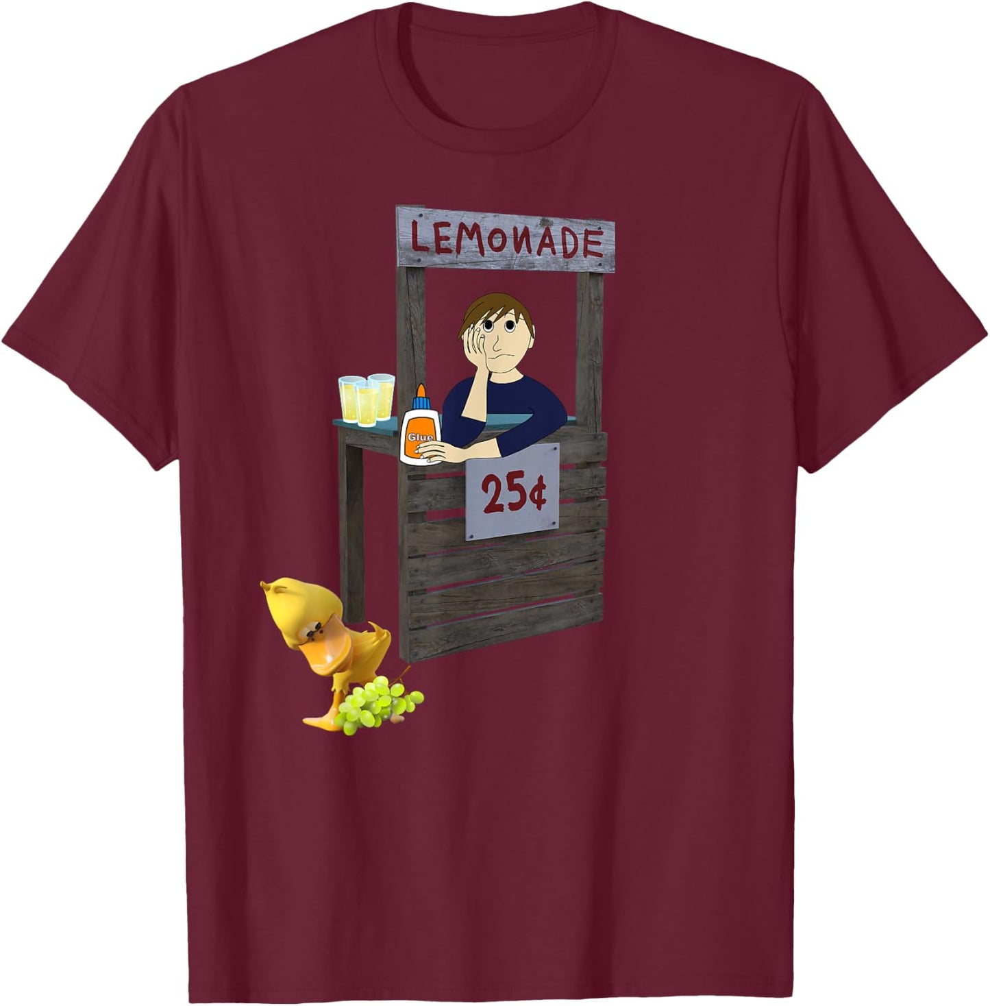 The Duck Song - Got Any Grapes T-Shirt - T-Shirt | Maroon