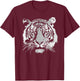 Vintage Tiger Face Retro 90s Style Animal Graphic T-Shirt - T-Shirt | Maroon
