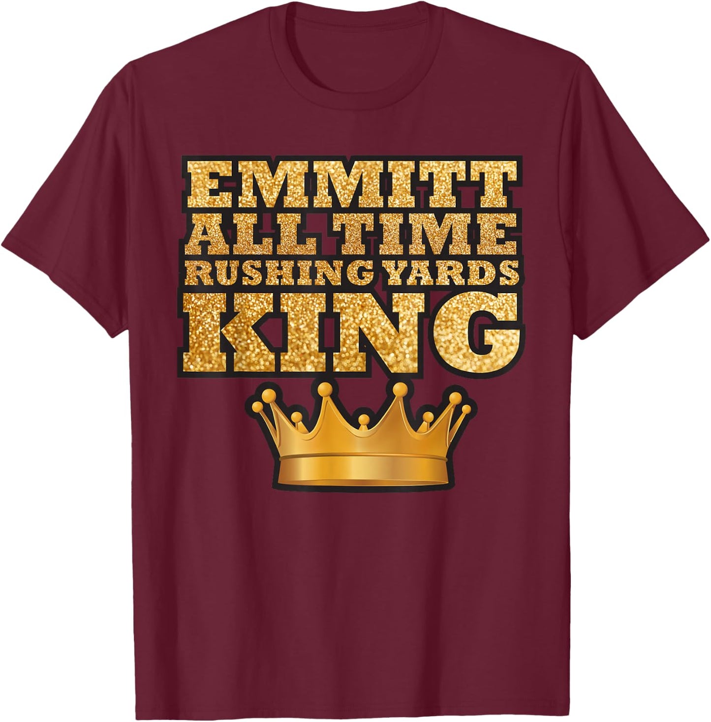 Smith All Time Rushing Yards King Apparel T-Shirt - T-Shirt | Maroon