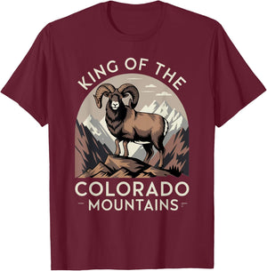 Big Horn Sheep – Iconic Western Wildlife Design T-Shirt - T-Shirt | Maroon