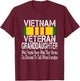 Military Grandpa Blessed Vietnam Veteran Granddaughter T-Shirt - T-Shirt | Maroon