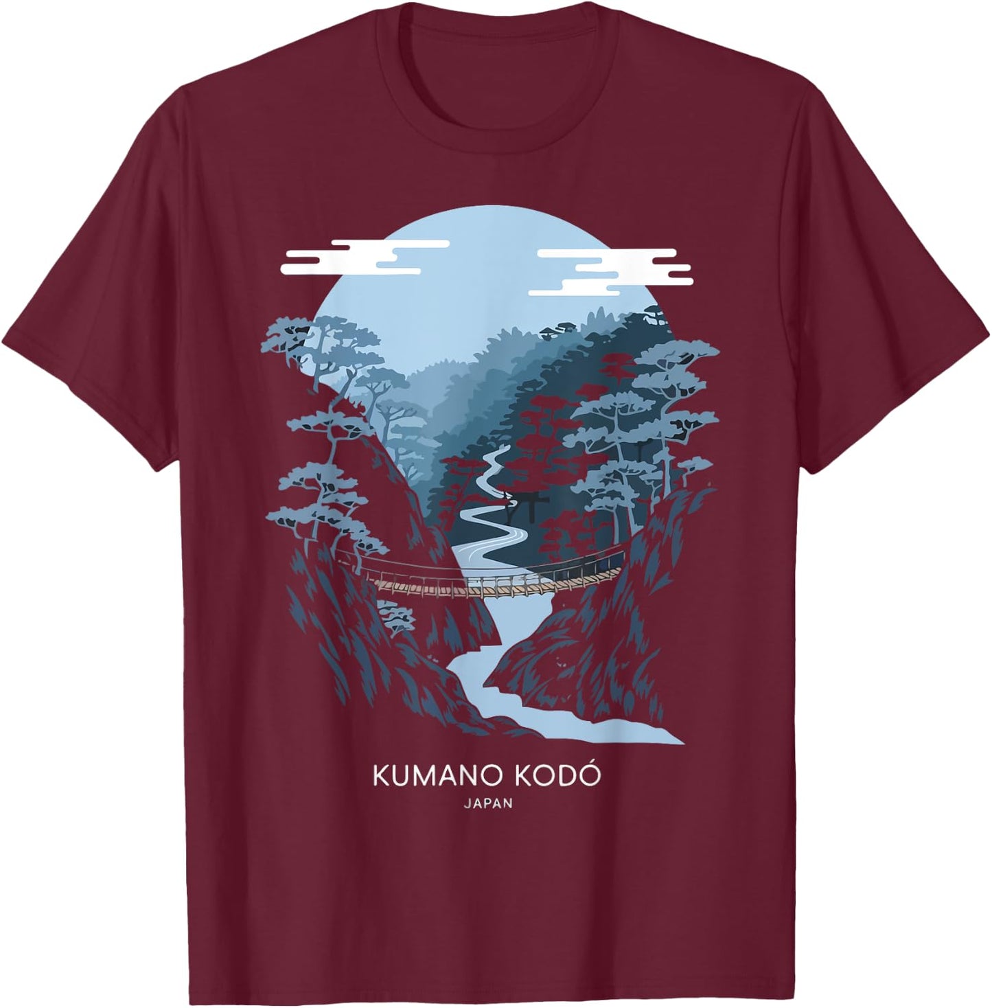 Hiking Japan Kumano Kodo T-Shirt - T-Shirt | Maroon