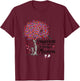 Tree - Happiness is being Meemom- Footprints-Grandmatee T-Shirt - T-Shirt | Maroon