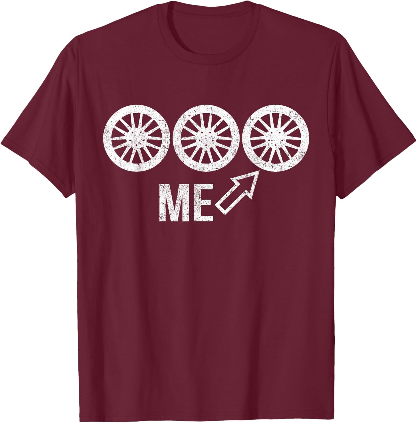3rd Wheel Shirts. Funny T-Shirt - T-Shirt | Maroon