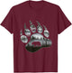 Touching Ghost of the Spirit Bear Paw T Shirt T-Shirt - T-Shirt | Maroon