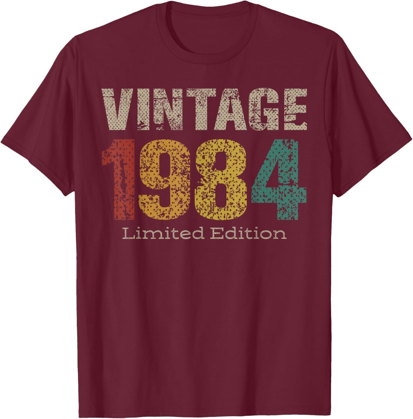 Vintage 1984 Limited Edition 41st Birthday Gifts 41 Year Old T-Shirt - T-Shirt | Maroon