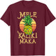 Mele Kalikimaka Hawaiian Christmas Retro Vintage Sunset T-Shirt - T-Shirt | Maroon