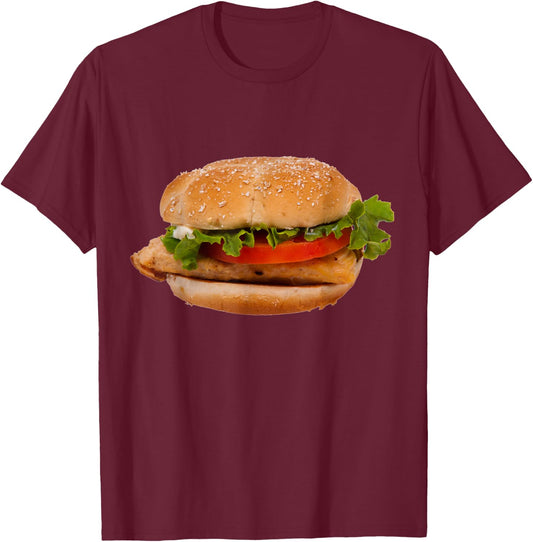Chicken Sandwich T-Shirt - T-Shirt | Maroon