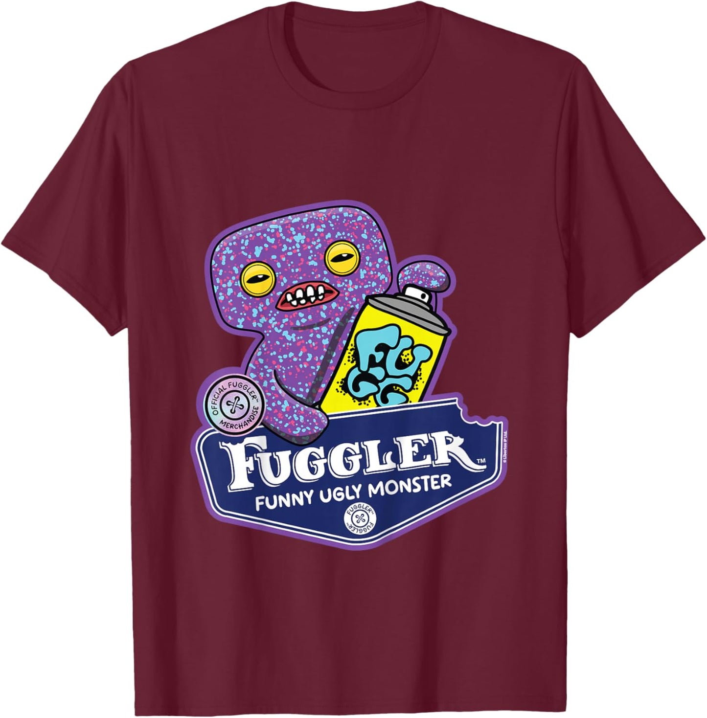 Fuggler Funny Ugly Monsters Squidge Kids T-Shirt - T-Shirt | Maroon