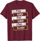 Pray HARD Play HARD Stay Humble Motivational T Shirt T-Shirt - T-Shirt | Maroon