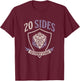 Tabletop Game RPG D 20 Dice Shirt T-Shirt - T-Shirt | Maroon