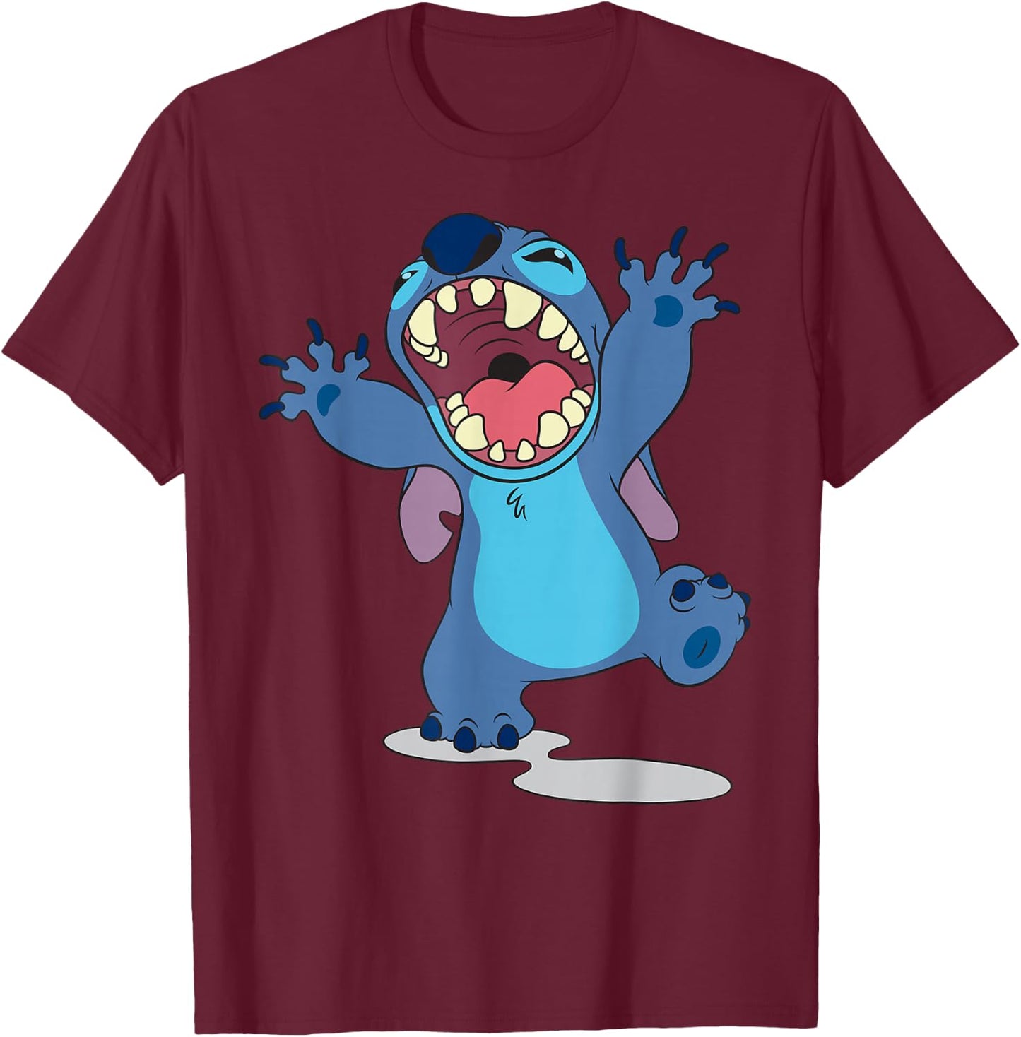 Lilo & Stitch - Growl T-Shirt - T-Shirt | Maroon