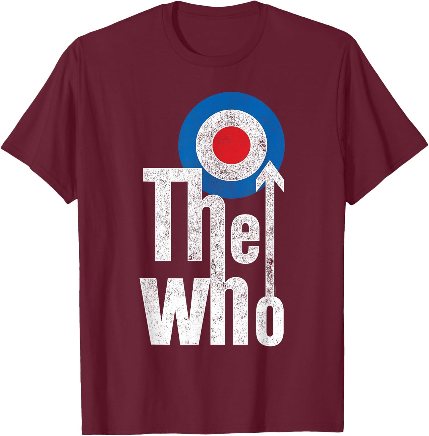 The Who Official Target Logo Arrow T-Shirt - T-Shirt | Maroon