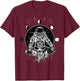 Future Astronaut - Moon Phases Zen Psychonaut T-Shirt - T-Shirt | Maroon