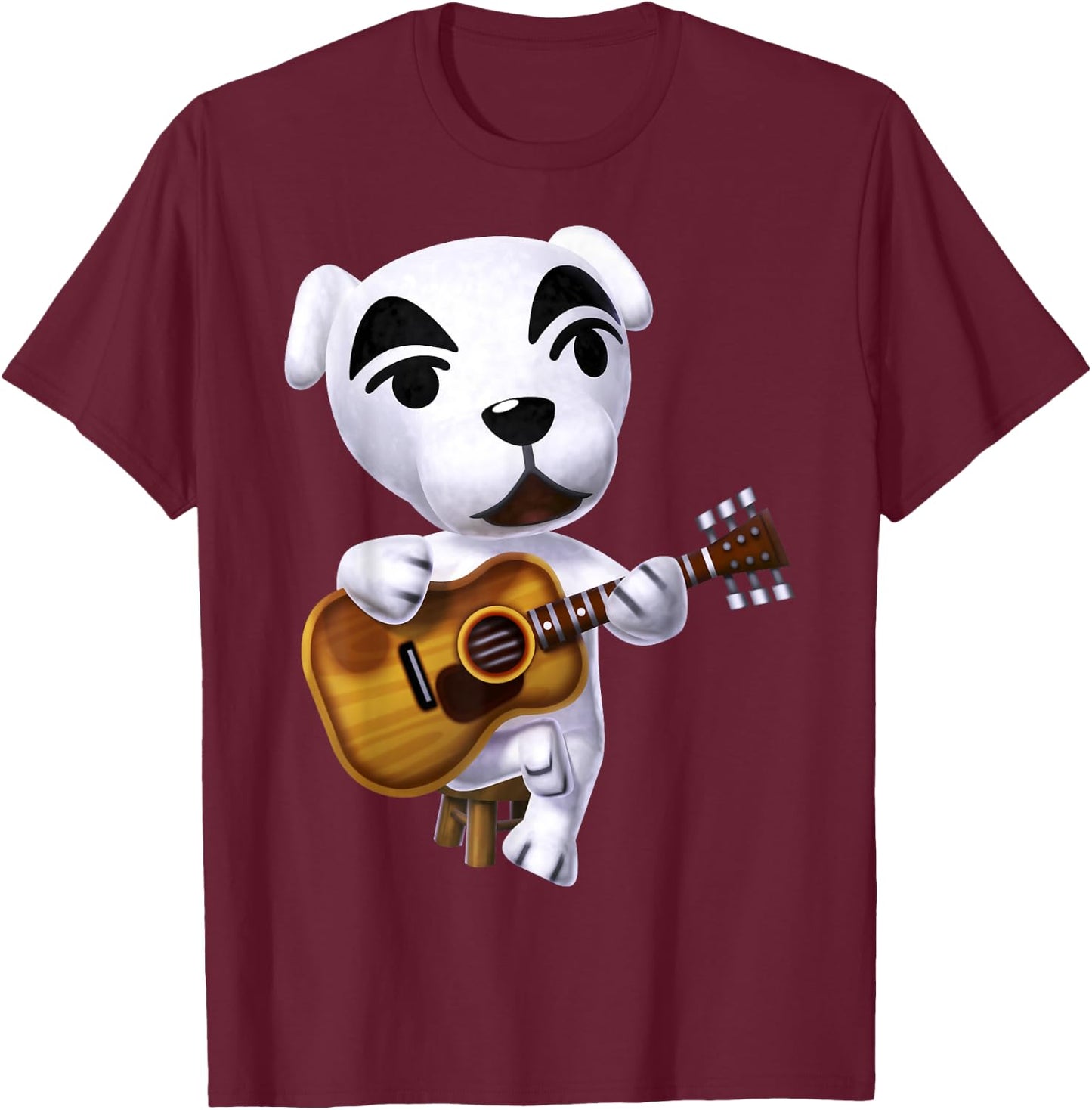 Nintendo Animal Cross K.K. Slider Strumming Graphic T-Shirt - T-Shirt | Maroon