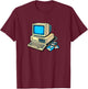Retro Computer - Vintage Tech - 1980's Computer Setup T-Shirt - T-Shirt | Maroon