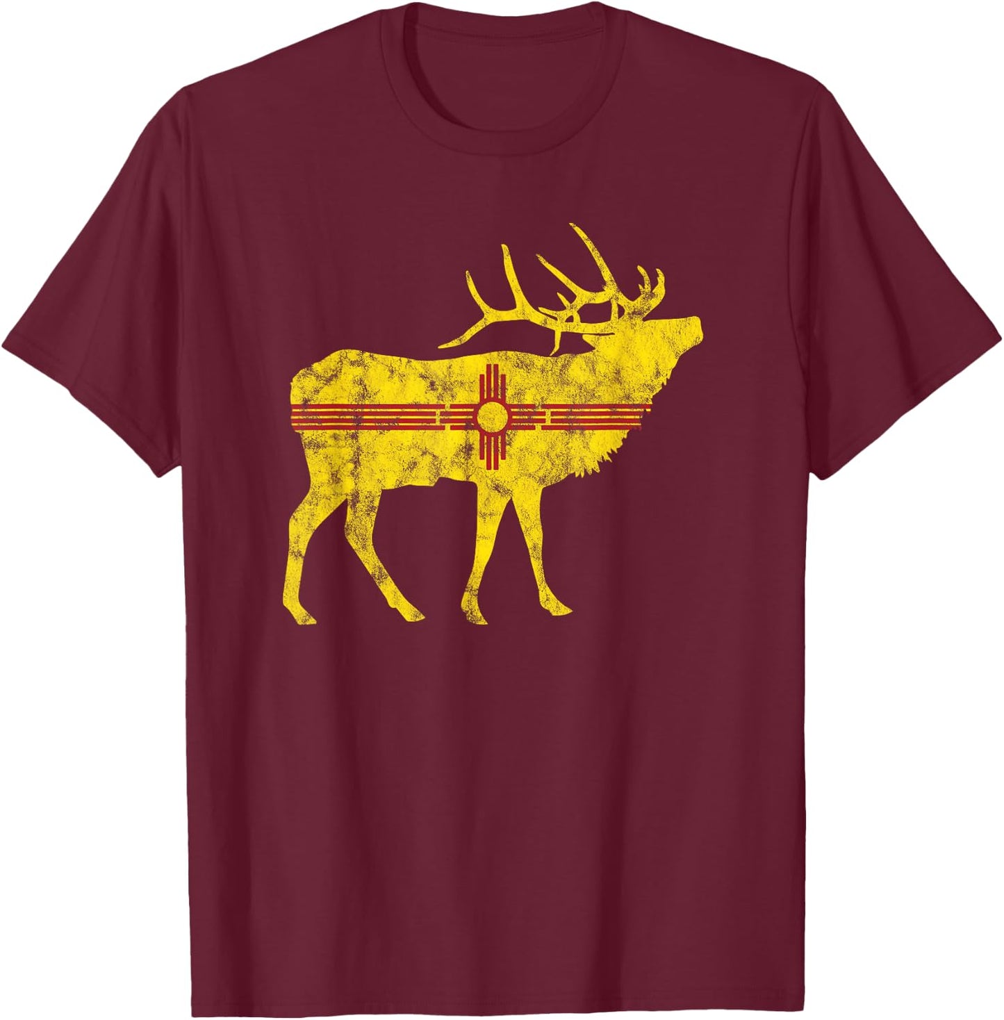 New Mexico Elk Hunting T-Shirt - T-Shirt | Maroon