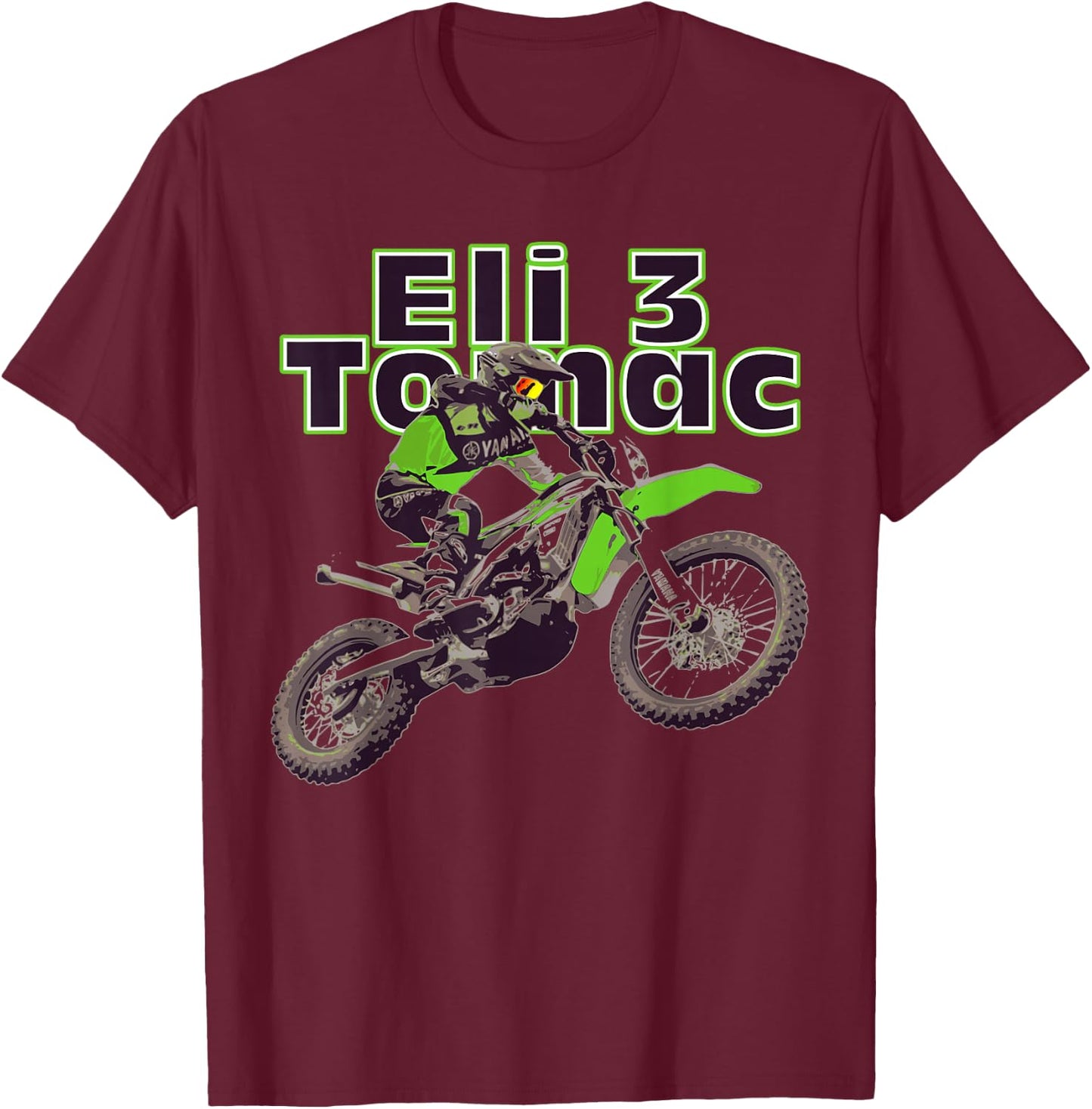 Motorcross Eli 3 Tomac T-Shirt - T-Shirt | Maroon