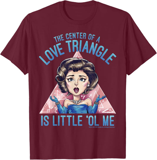 Crazy Ex-Girlfriend Center Of Love Triangle T-Shirt - T-Shirt | Maroon